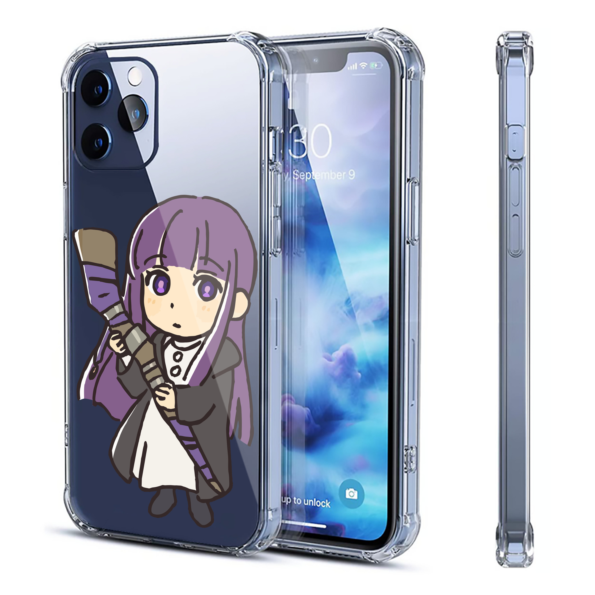 （画像用） 葬送のフリーレン Frieren 【iPhone 12シリーズ対応】透明スマホケース（クリアソフトケース）